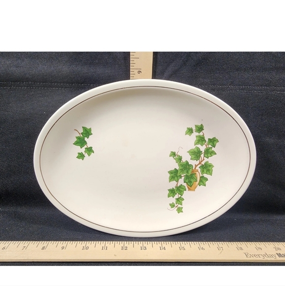 Vintage Paden City Pottery Ivy Large Oval Serving Platter Plate